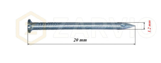 1.2 x 20mm Metal Nails for Light Fixing & Precision Work