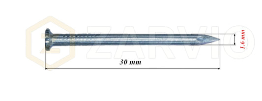 1.6 x 30mm Metal Nails for Construction, Carpentry & DIY