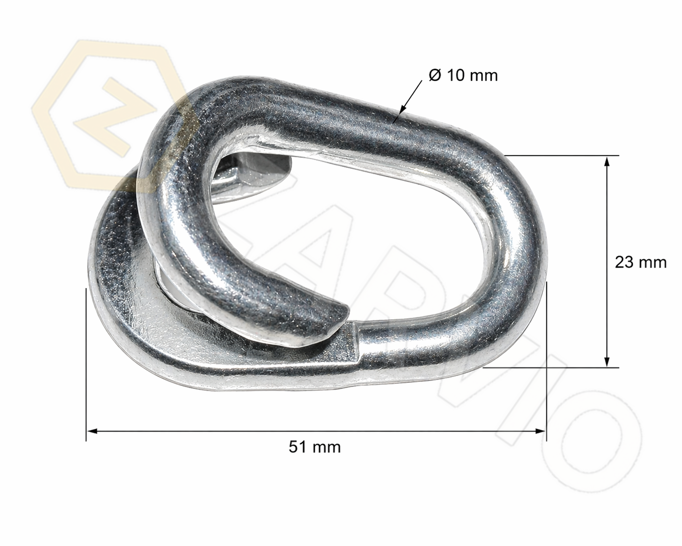 10mm Chain Repair Link 51mm x 23mm Heavy Duty Peen Closed Link