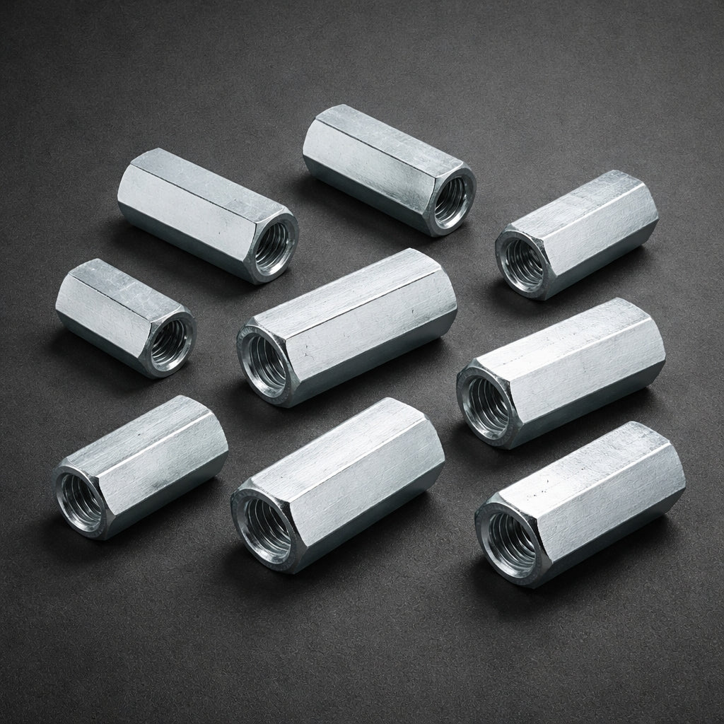 M8 x 24mm Coupling Nut – DIN 6334 (Long) Zinc Plated