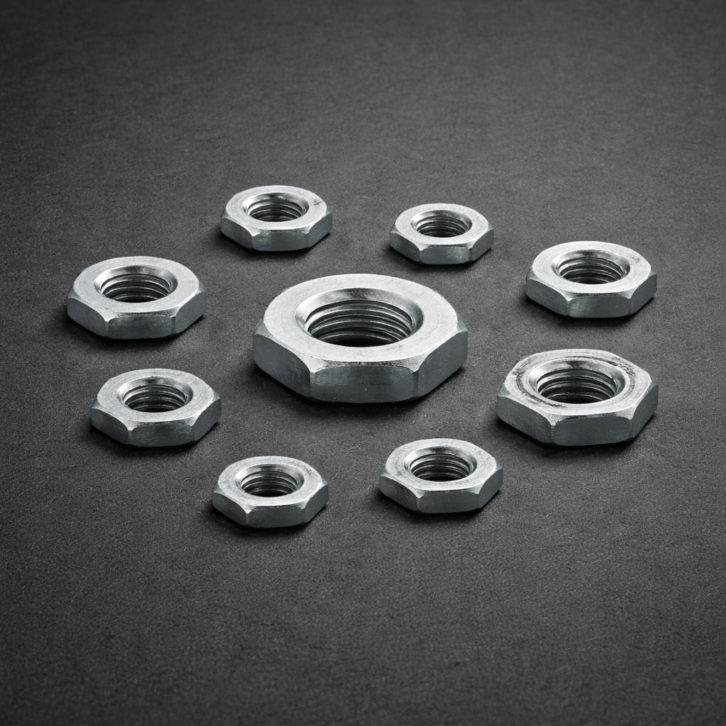 M4 Thin Hex Nut DIN 439 (Low Profile) Zinc Plated