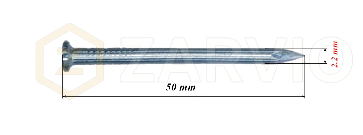 2.2 x 50mm Metal Nails for Construction, Carpentry & DIY