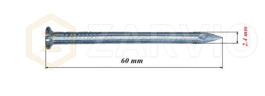 2.4 x 60mm Metal Nails for Construction, Carpentry & DIY