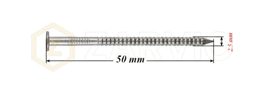 2.5 x 50mm Ring Shank Nails Zinc Plated for Pallets & Timber Construction