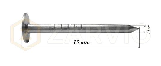 2.8 x 15mm Roofing Nails Flat Head for Felt Timber & Fixing