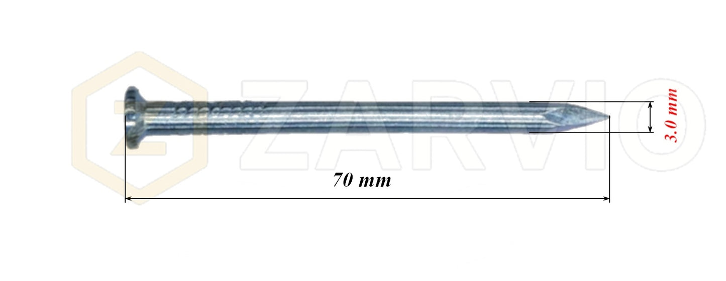 3.0 x 70mm Metal Nails for Construction, Carpentry & DIY