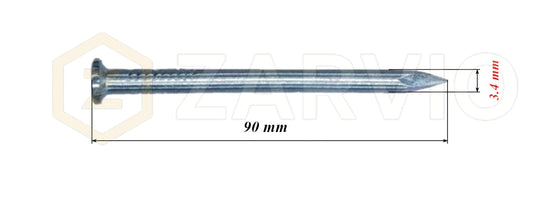 3.4 x 90mm Metal Nails for Construction, Carpentry & DIY