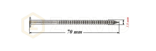3.8 x 70mm Ring Shank Nails Zinc Plated for Pallets & Timber Construction