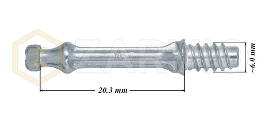 6.0mm x 20.3mm Cam Lock Bolts