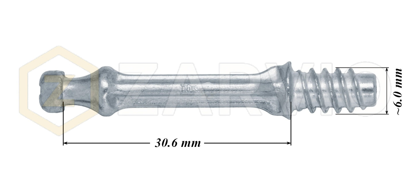 6.0mm x 30.3mm Cam Lock Bolts