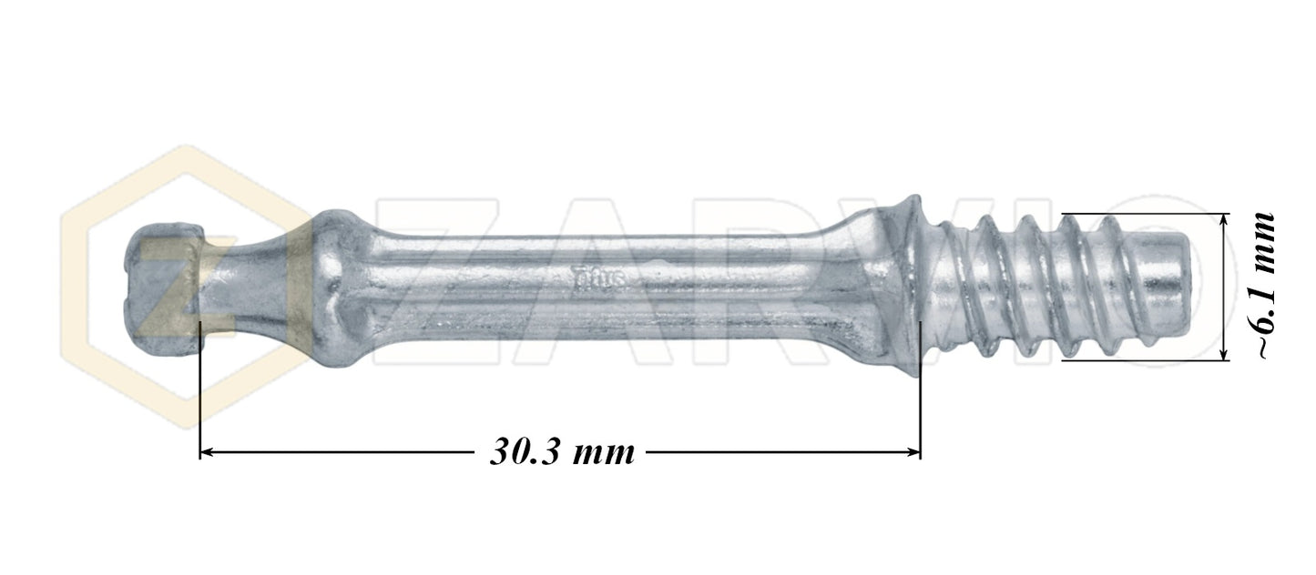 6.1mm x 30.3mm Cam Lock Bolts