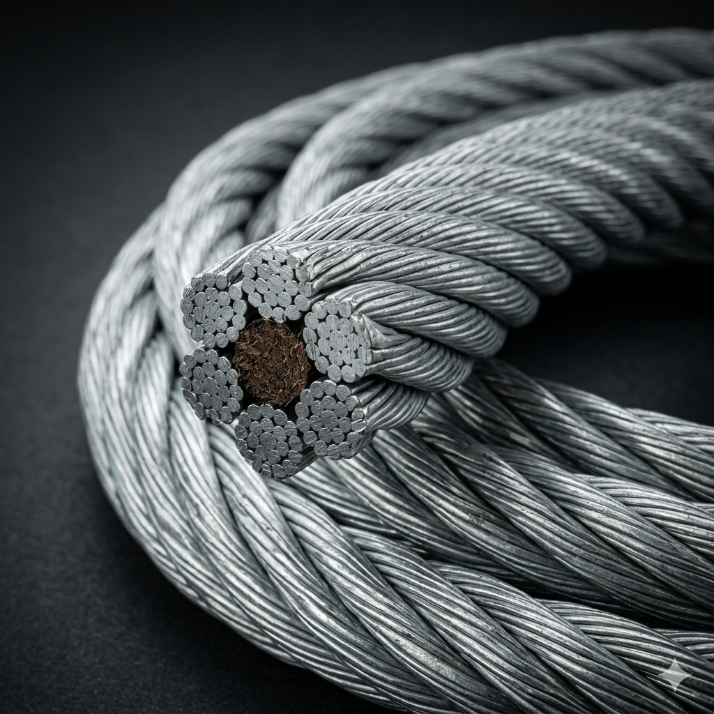 6mm Steel Galvanised Wire Rope 6x19 +FC