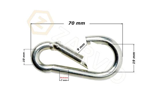 7mm x 70mm Snap Hook for Rope, Chain, Straps & Utility Fixing