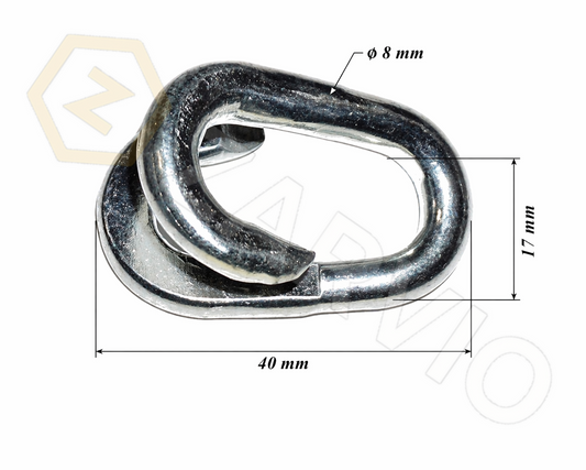 8mm Chain Repair Link 40mm x 17mm Permanent Chain Connector