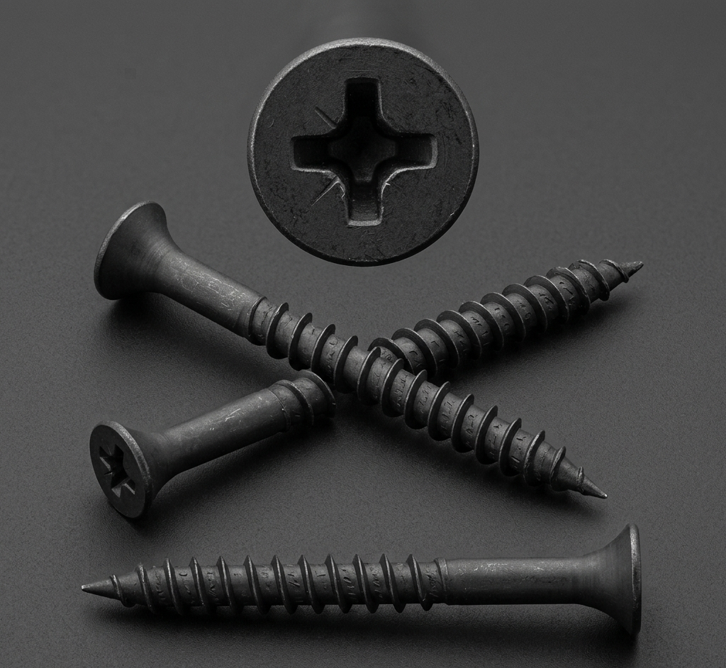 4.2 x 70mm Coarse Thread Drywall Screws for Wood – Black Phosphate