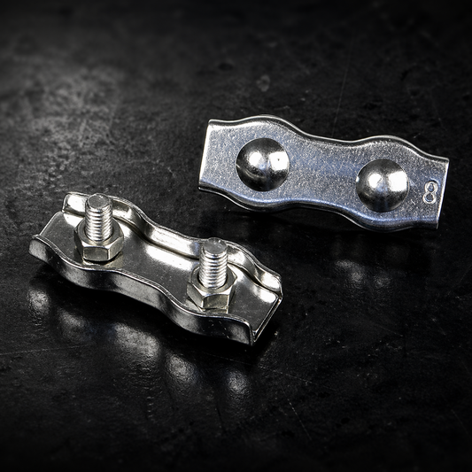 2mm Duplex Wire Rope Clip for Small Steel Cable Loops & Joins