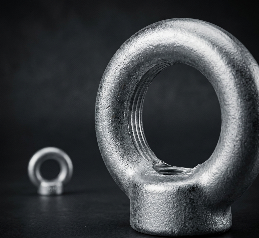 M6 Galvanised DIN 582 Eye Nut with 90kg WLL / SWL