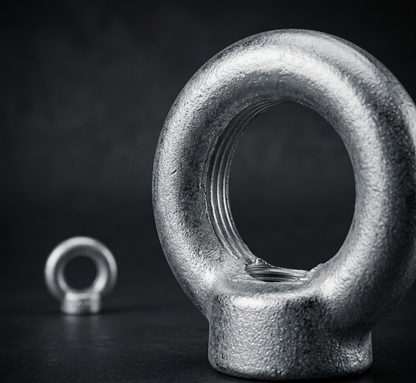 M6 Galvanised DIN 582 Eye Nut with 90kg WLL / SWL