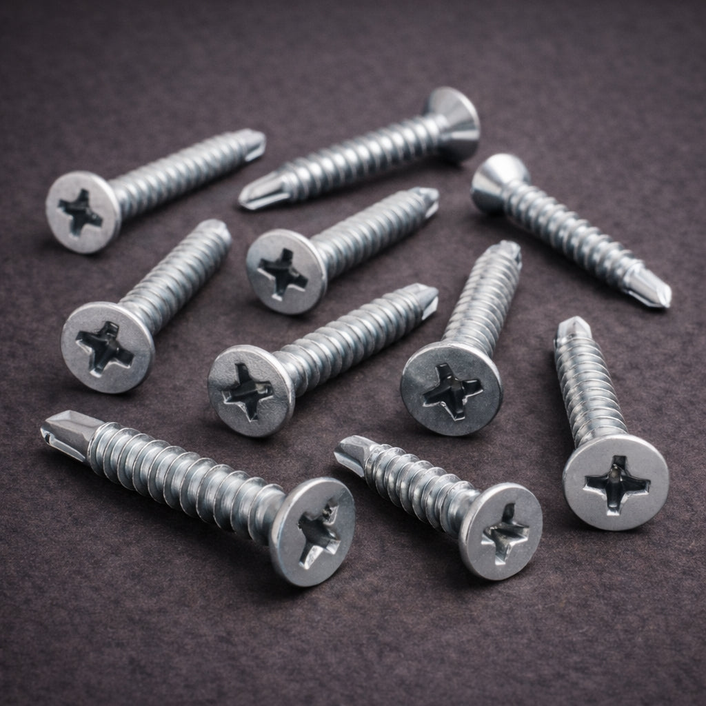 4.2mm x 25mm Countersunk Self-Drilling Screws (Zinc Plated)