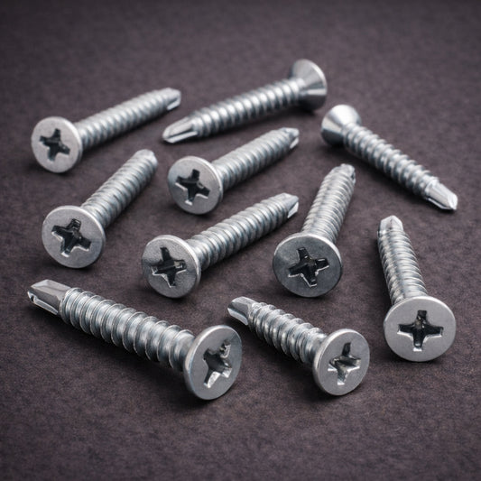 4.8mm x 16mm Countersunk Self-Drilling Screws (Zinc Plated)