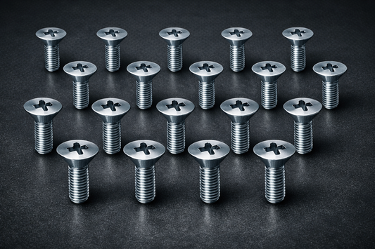 M3 × 16mm Countersunk Pozi Machine Screws (DIN 965) – Bright Zinc Plated