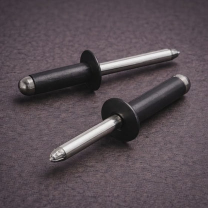 4.8mm x 12mm Black Blind Rivets ALU/STEEL Dome Head Pop Rivets – Aluminium Body Steel Mandrel
