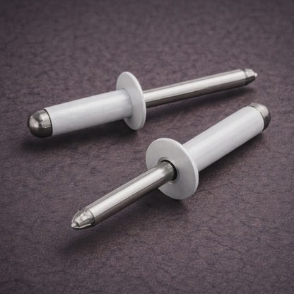4.0mm x 6mm White Blind Rivets ALU/STEEL Dome Head Pop Rivets – Aluminium Body Steel Mandrel