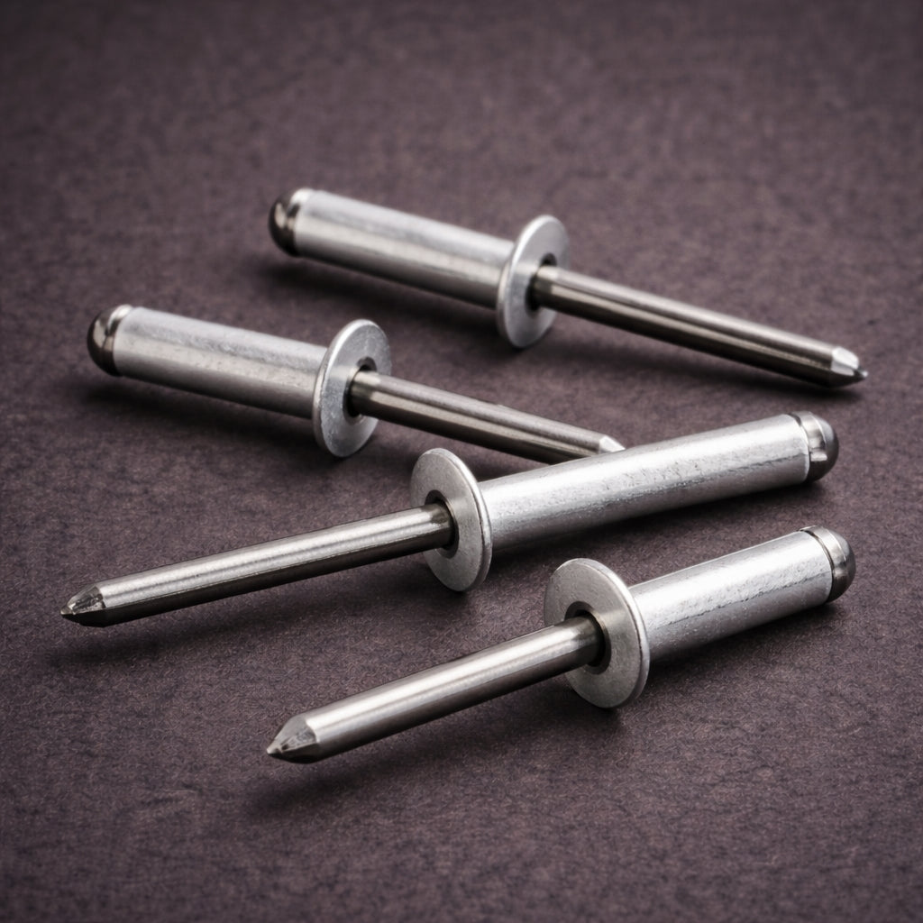 3.2mm x 12mm Flat head blind rivet, aluminum-steel