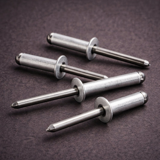 2.4mm x 10mm Flat head blind rivet, aluminum-steel