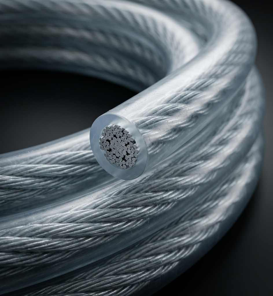 2mm Steel Galvanised Wire Rope with PVC Coating 1x19