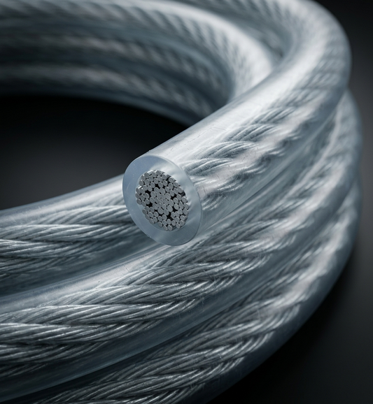 2mm Steel Galvanised Wire Rope with PVC Coating 1x19
