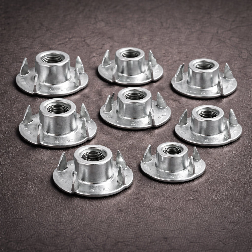 M6 x 12mm Pronged T‑Nuts for Wood