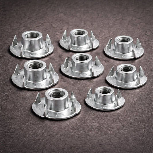 M8 x 15mm Pronged T‑Nuts for Wood