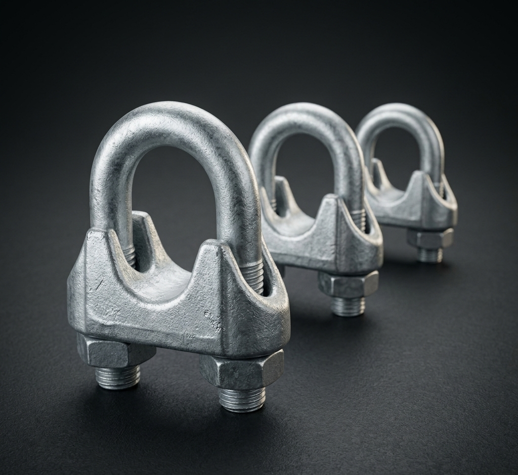 10mm Galvanised U-Bolt Wire Rope Clamp for Steel Cable Loops