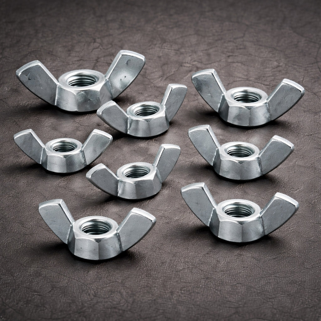 M8 Wing Nuts Bright Zinc Plated (DIN 314)